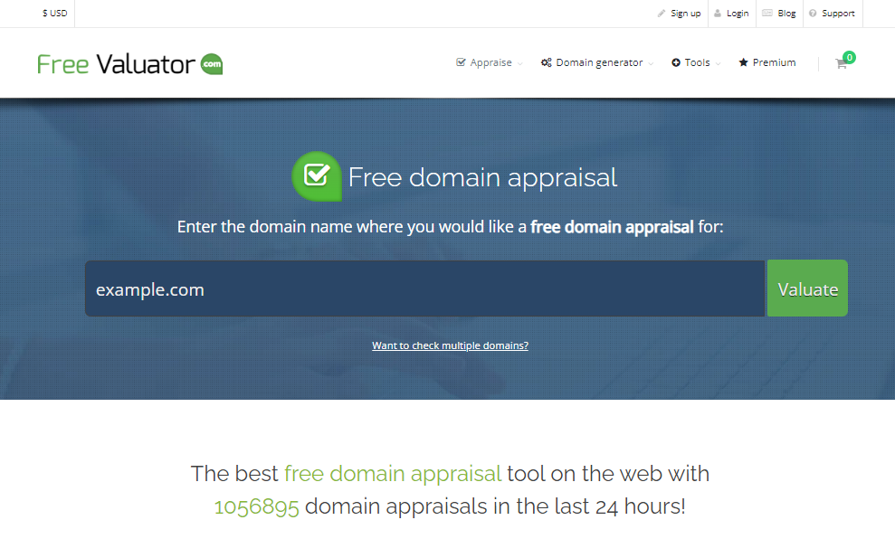 Free Valuator Domain Appraisal 