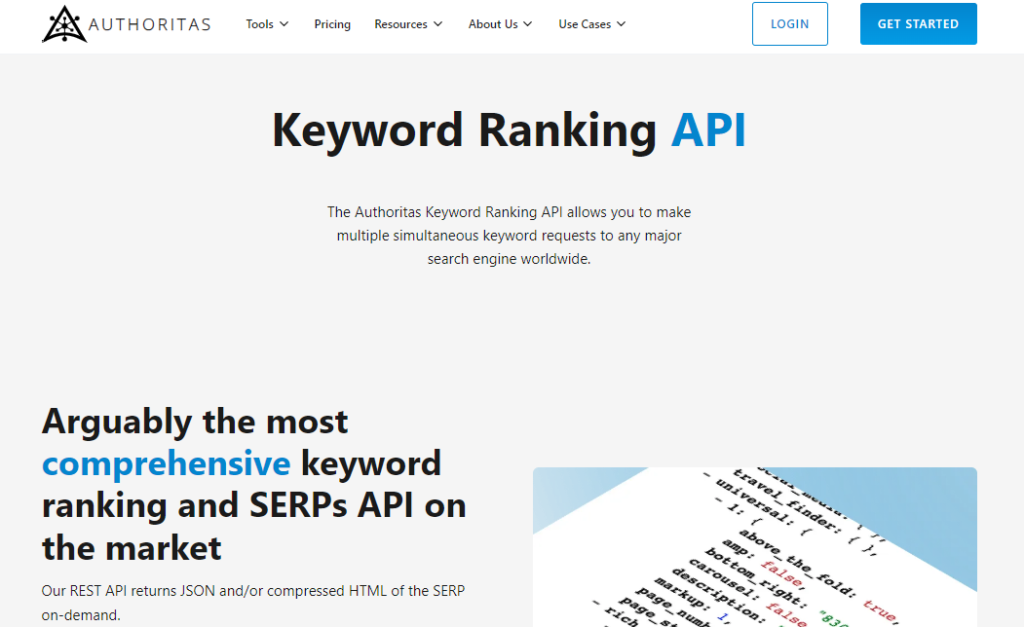 Authoritas Keyword Ranking API